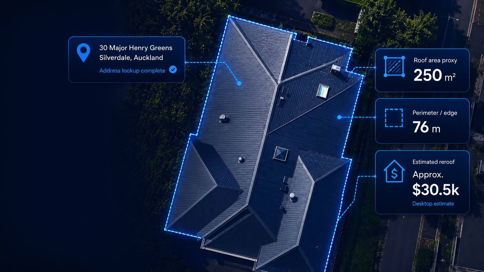 RoofM8 aerial roof assessment example